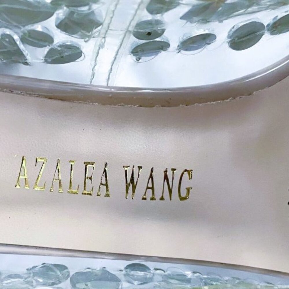Cinderella Glass Rhinestone Heels Size 9 Azalea Wang High Heels The Bonnie Clear - Picture 5 of 10